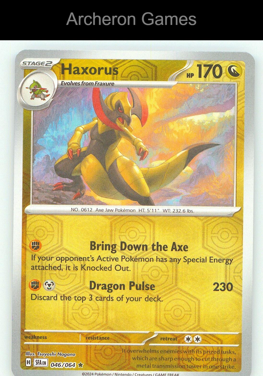 Pokemon Card Haxorus SFA 046/064 R Shrouded Fable Reverse Holo