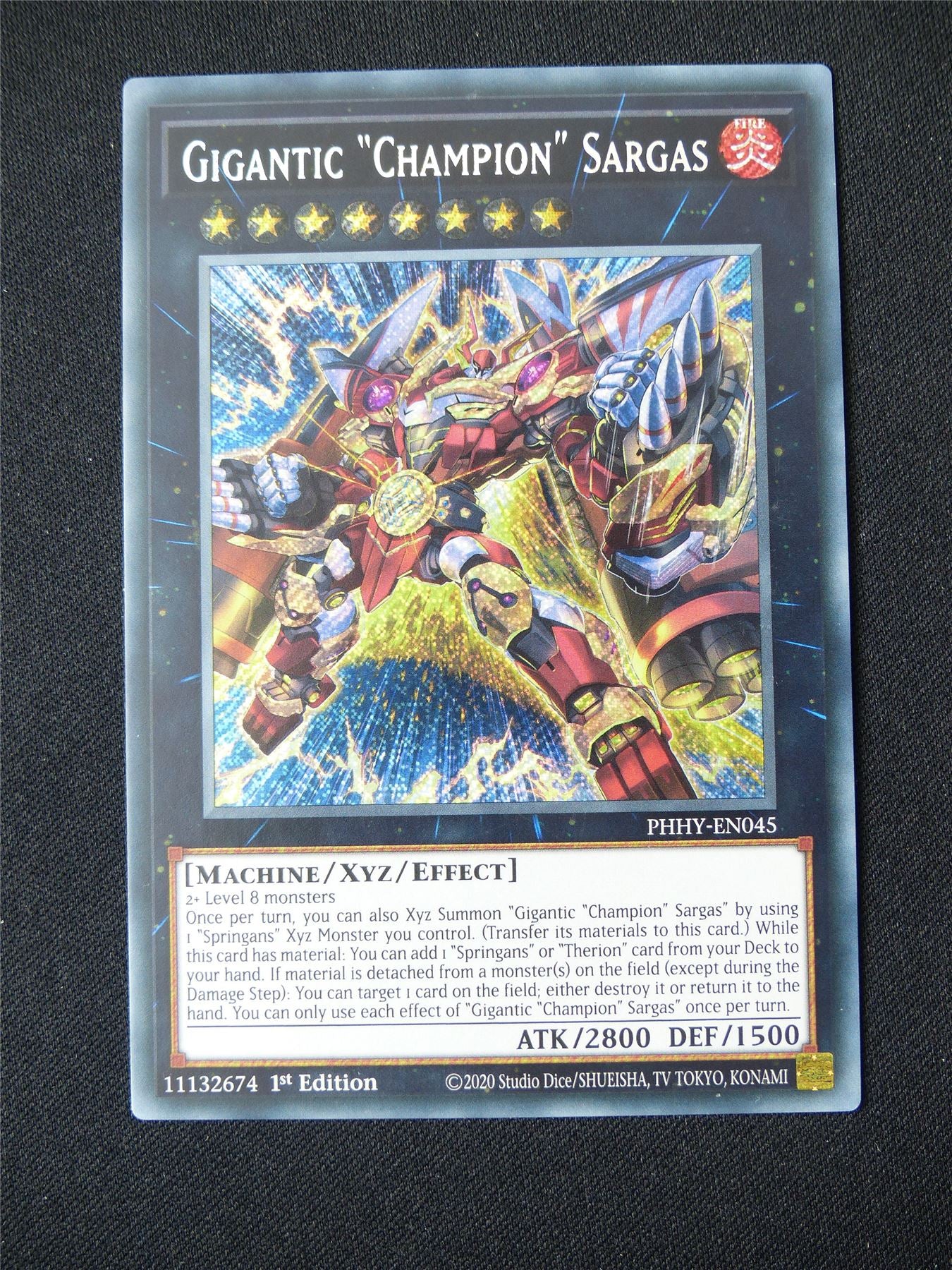 Gigantic Champion Sargas PHHY Secret Rare - 1st ed Yugioh Card #1UV