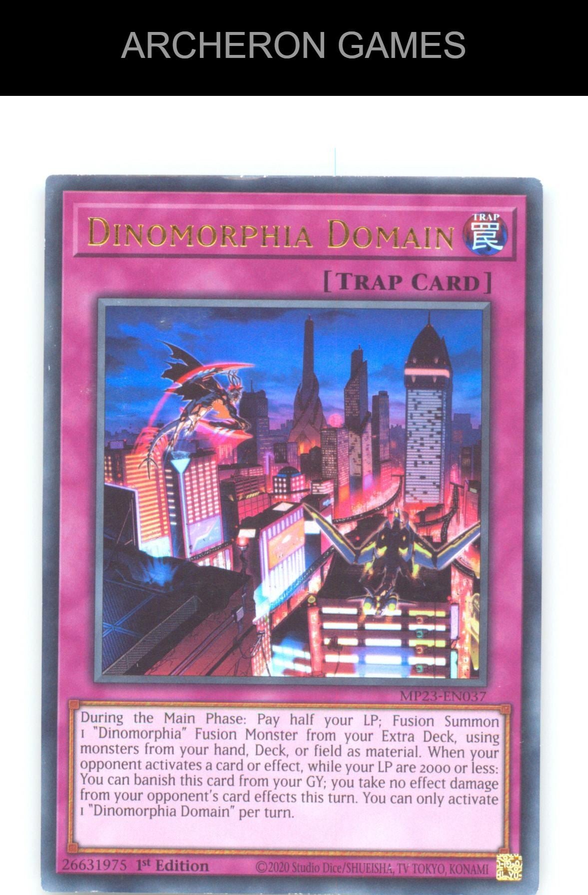 Dinomorphia Domain Ultra Rare YUGIOH Card 1st Edition