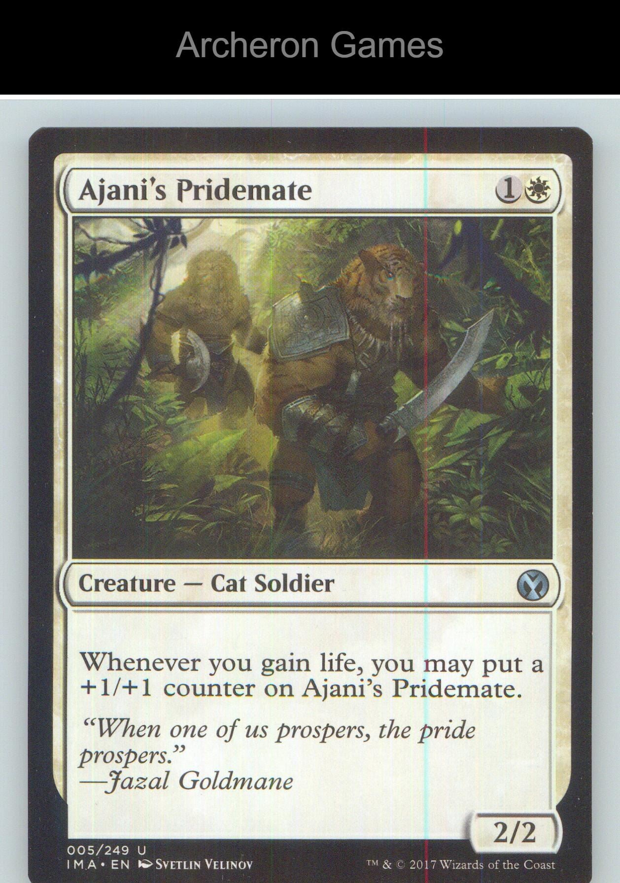 Ajani's Pridemate IMA 5 UC MTG Card NM/EX+
