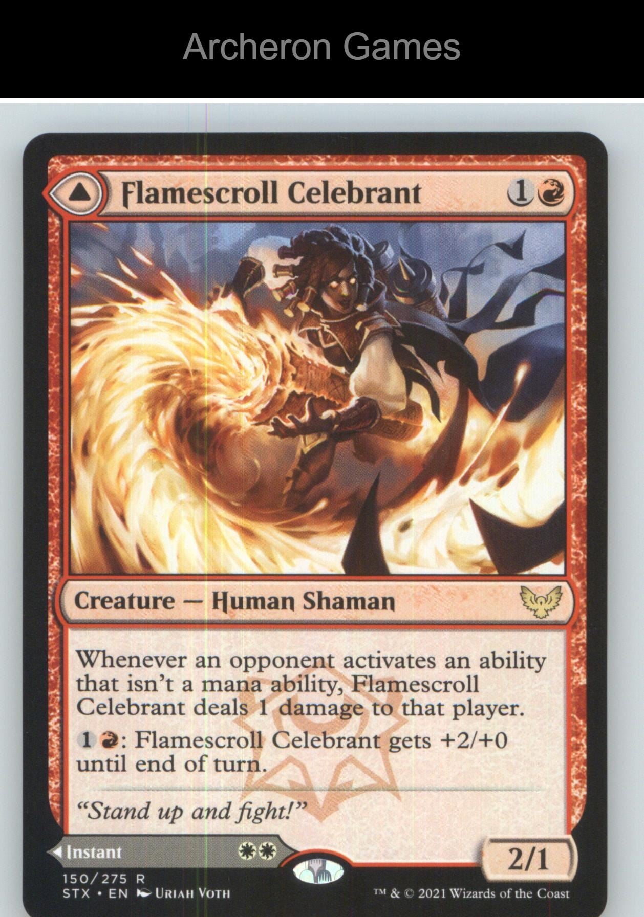 Flamescroll Celebrant STX 150 R MTG Card NM/EX+