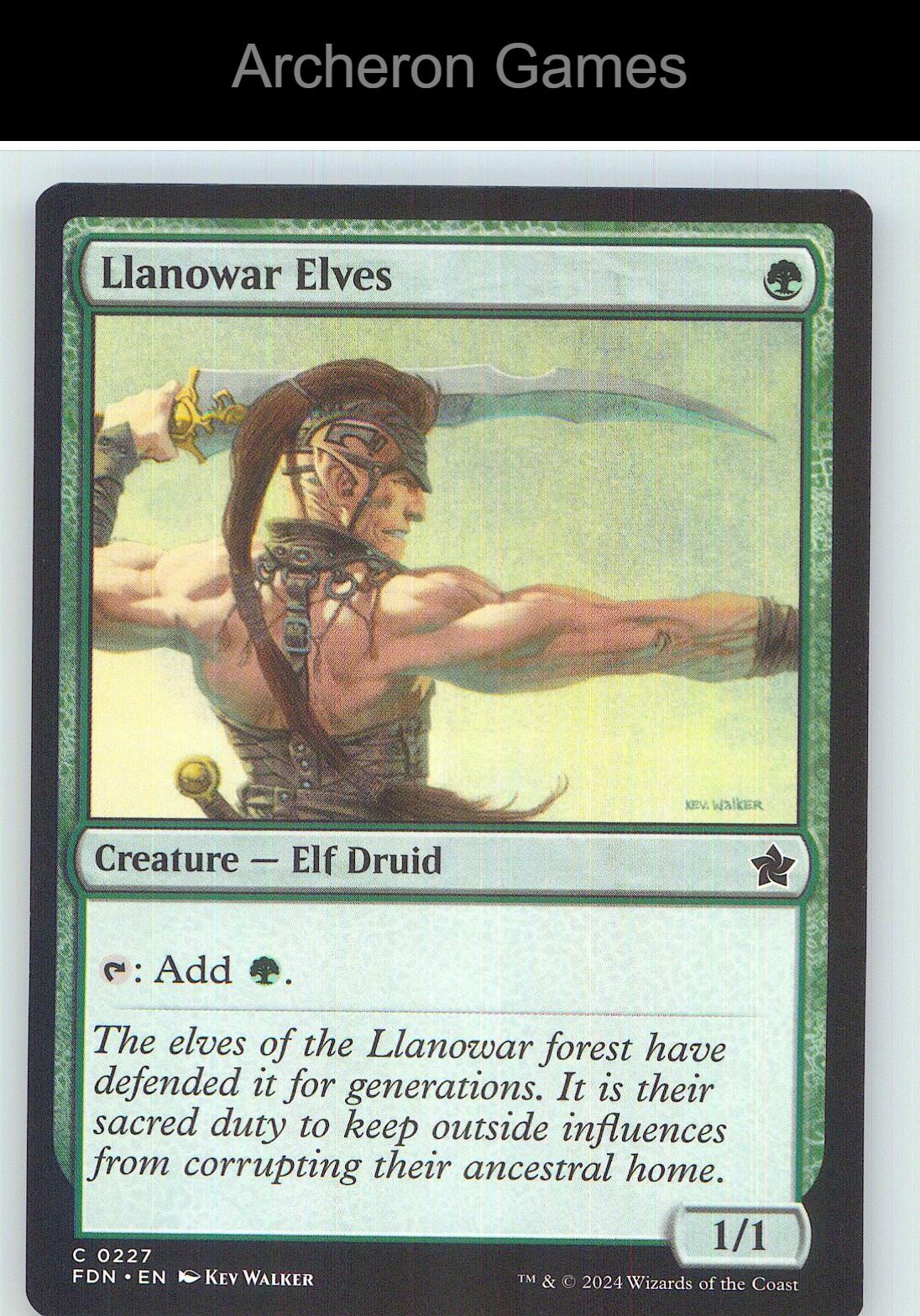 Llanowar Elves FDN 227 C MTG Card NM/EX+