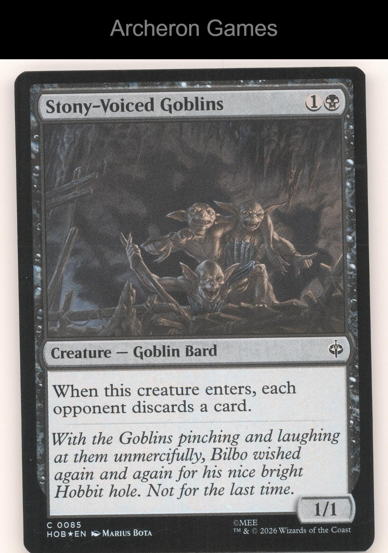 Stony-Voiced Goblins HOB 85 C MTG Card The Hobbit