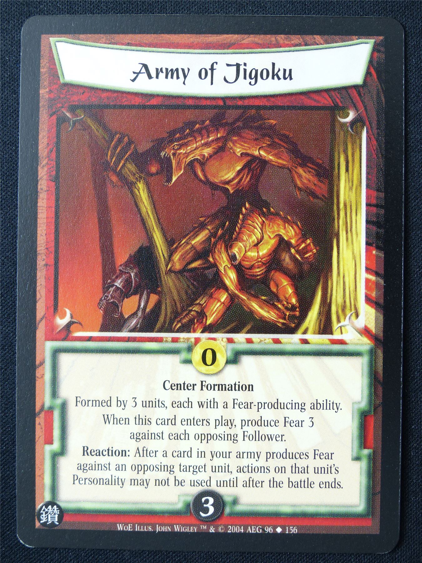Army of Jigoku - WoE - Legend of the Five Rings L5R Card #YY