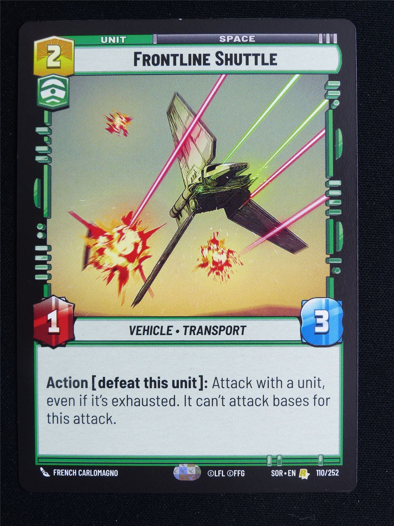 Frontline Shuttle 110/252 - Star Wars Unlimited Card #3TD