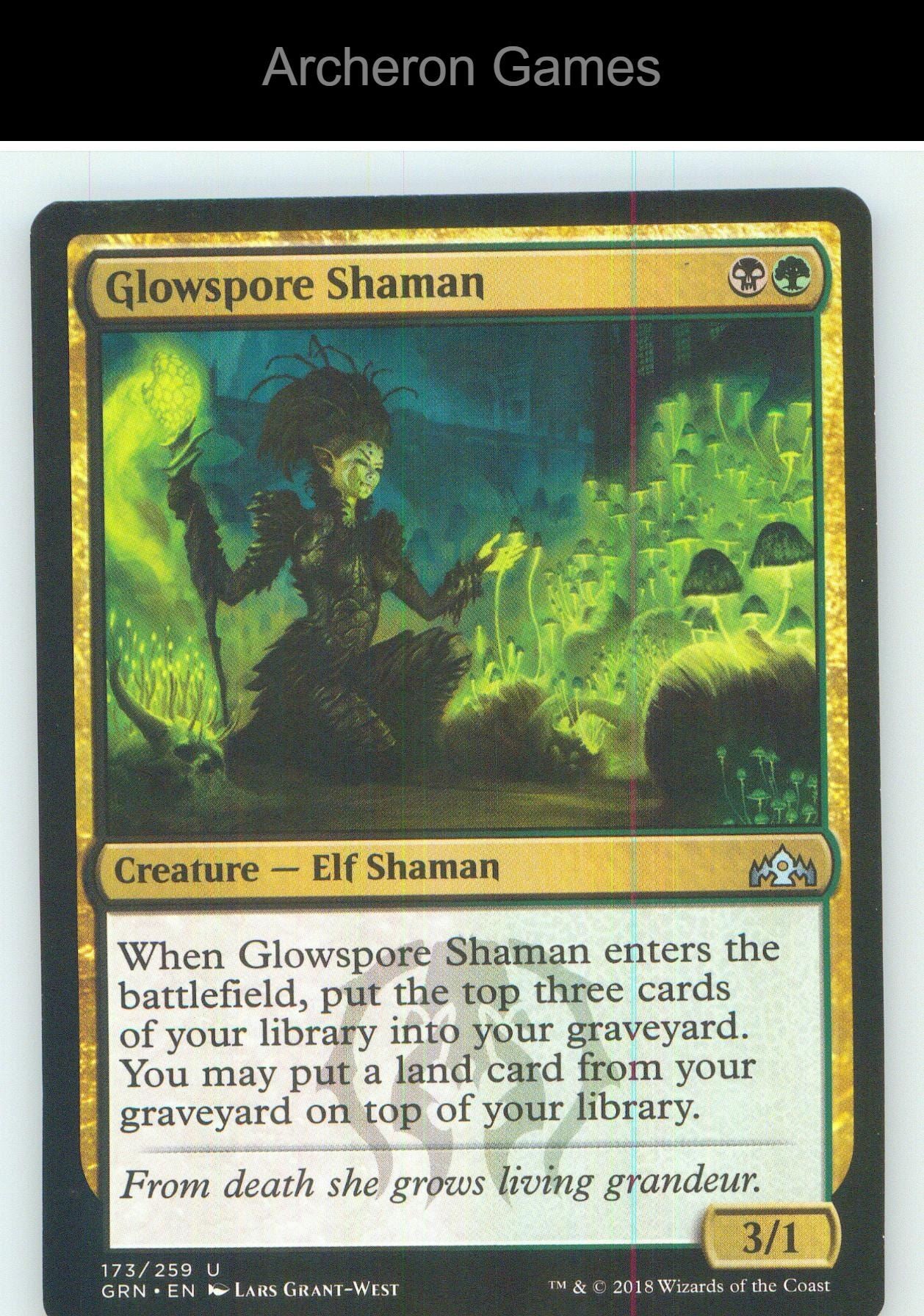 Glowspore Shaman GRN 173 UC MTG Card NM/EX+