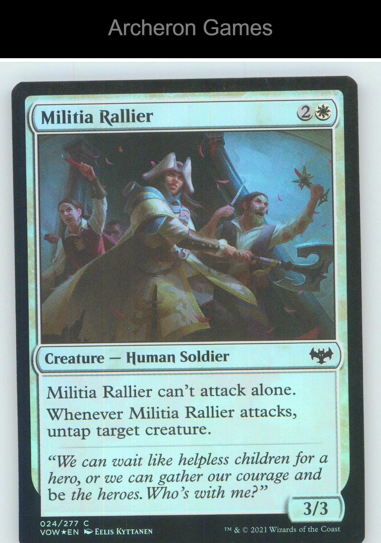 Militia Rallier VOW 24 C MTG Card NM/EX+ Foil