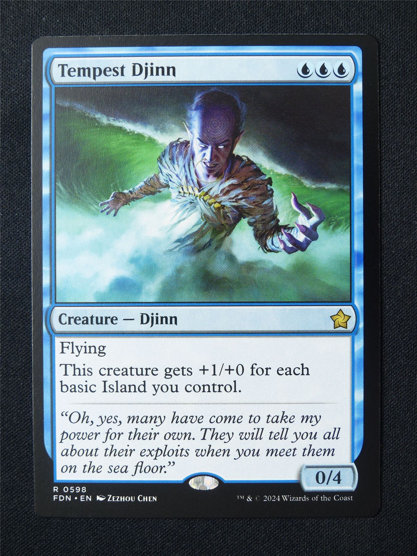 Tempest Djinn - FDN - Mtg Card #57J