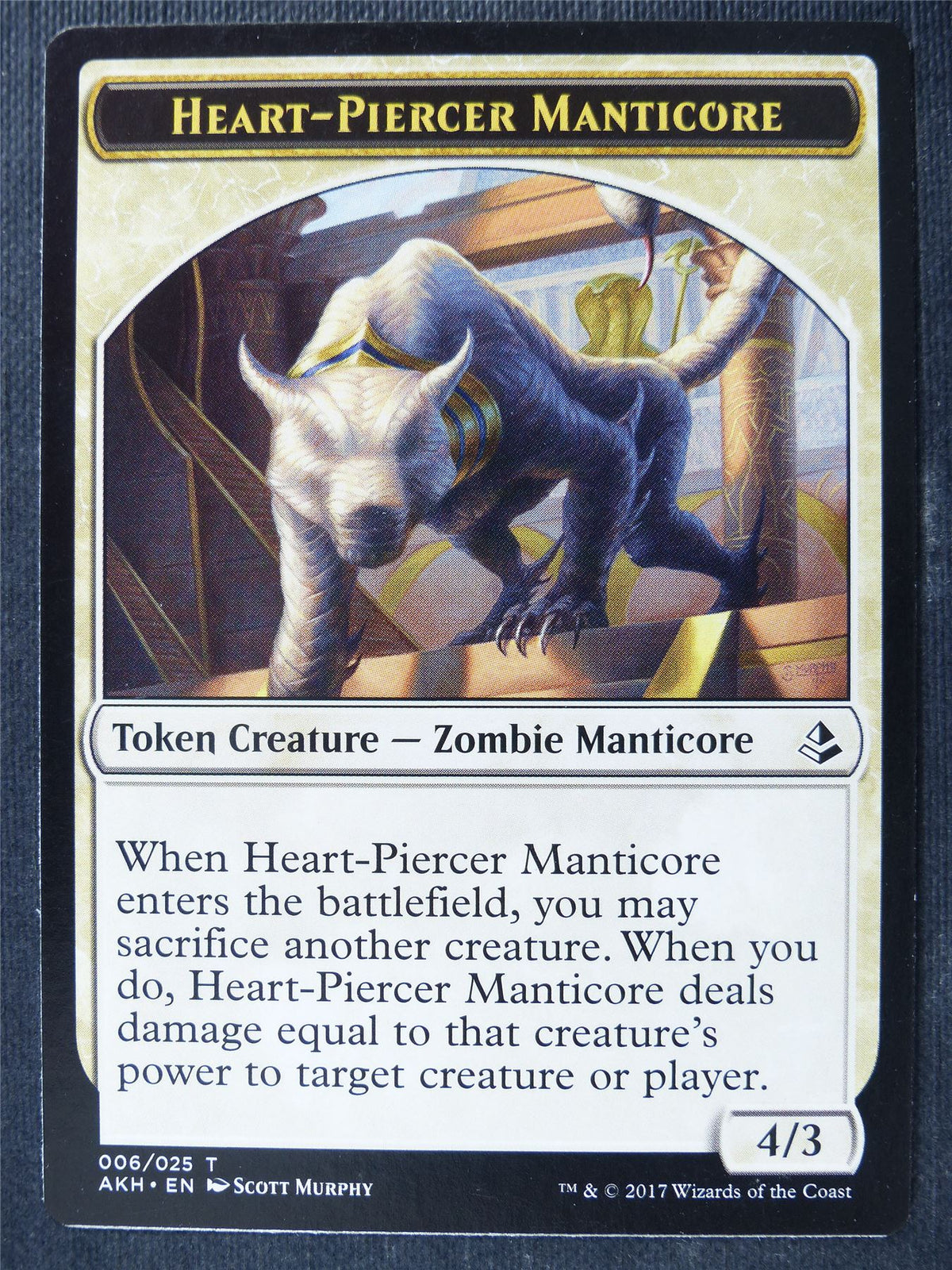 Heart-Piercer Manticore Token - Mtg Card #40Q