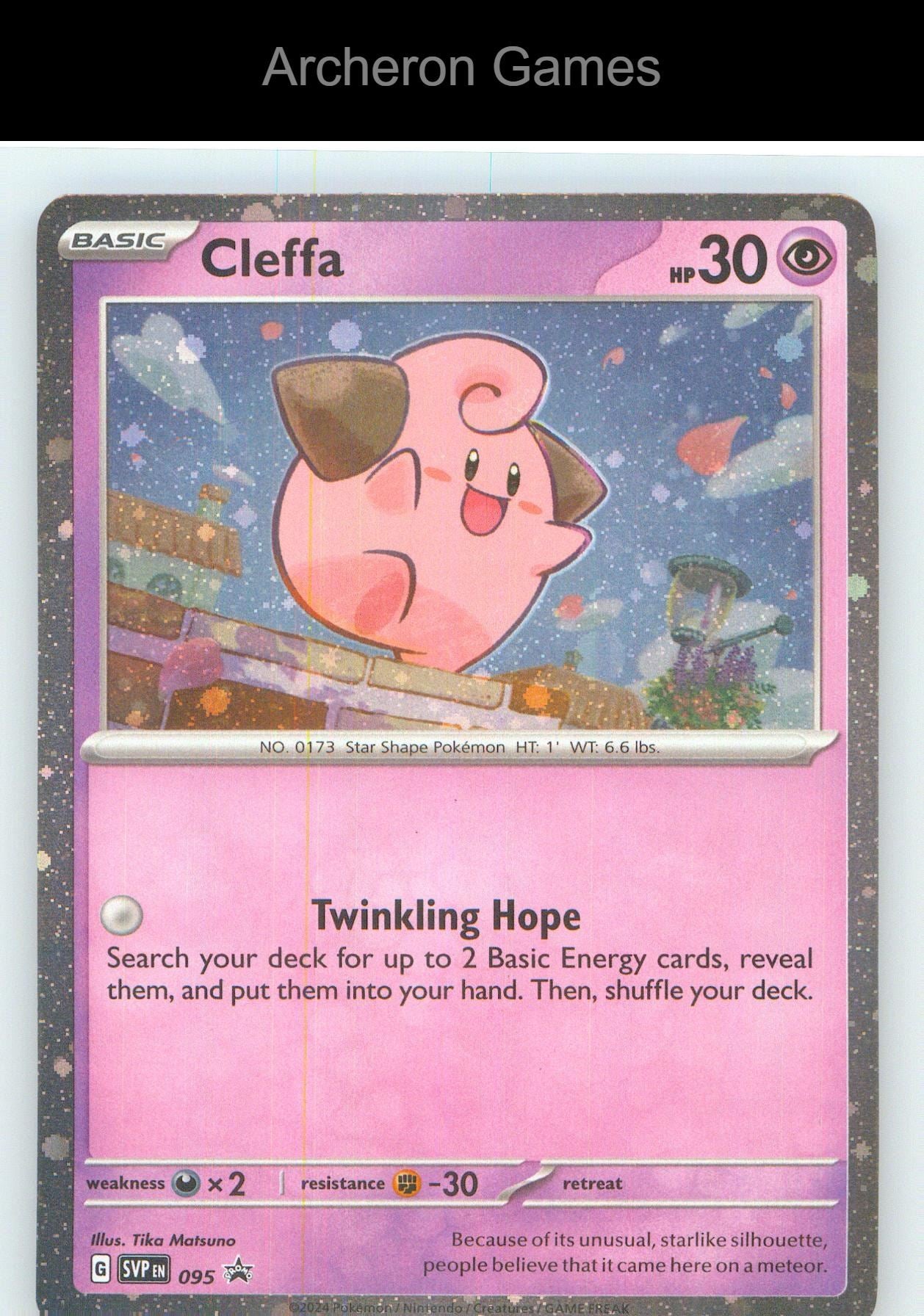 Pokemon Card Cleffa SVP 095 HOLO P Scarlet & Violet Promo