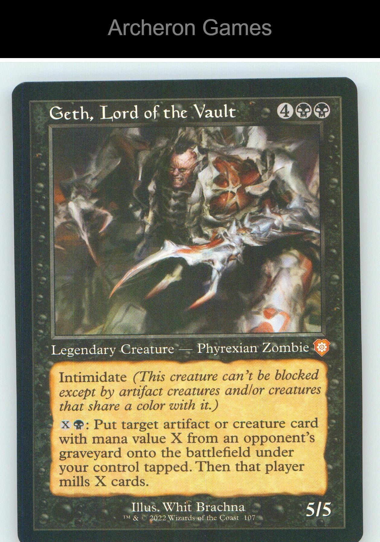 Geth, Lord of the Vault (Retro Frame) BRC 107 Mythic MTG Card NM/EX+