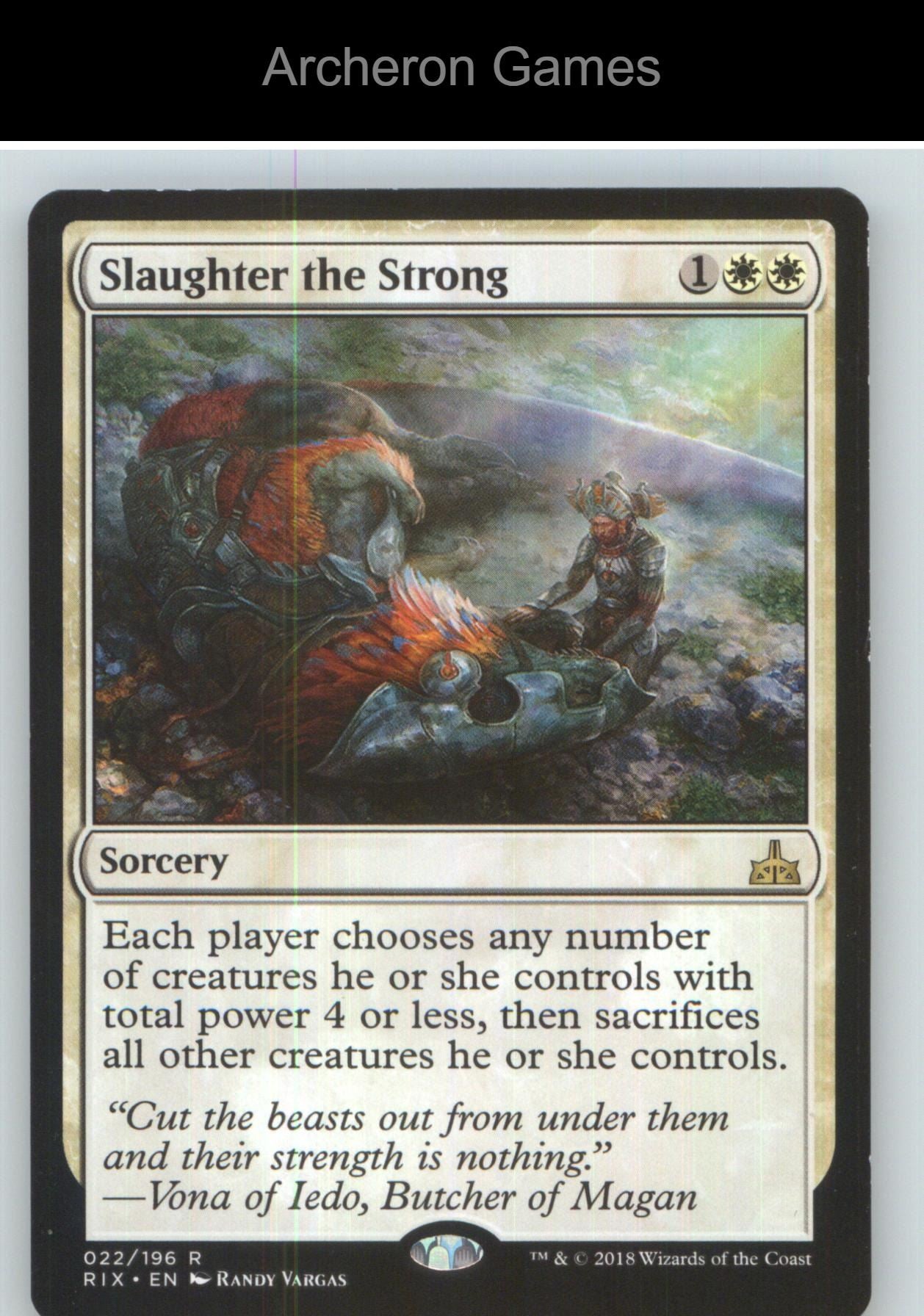 Slaughter the Strong RIX 22 R MTG Card NM/EX+