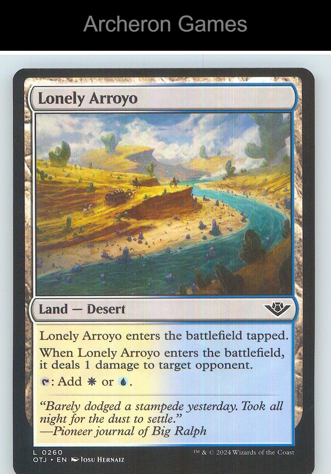 Lonely Arroyo OTJ 260 Land MTG Card NM/EX+