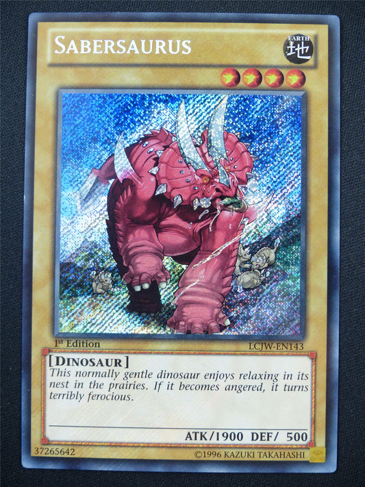 Sabersaurus LCJW Secret Rare - 1st ed Yugioh Card #5J7