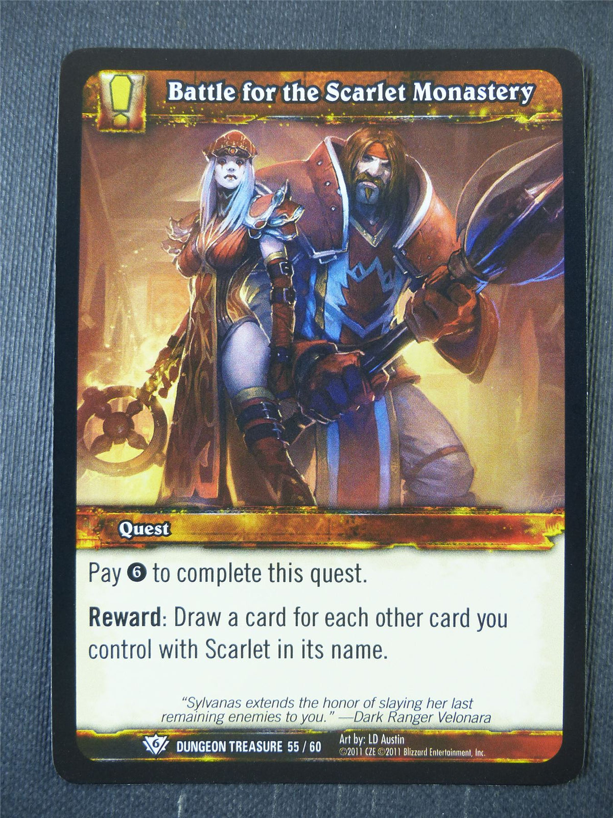 Battle for the Scarlet Monastery 55/60 Foil - WoW Card #19X