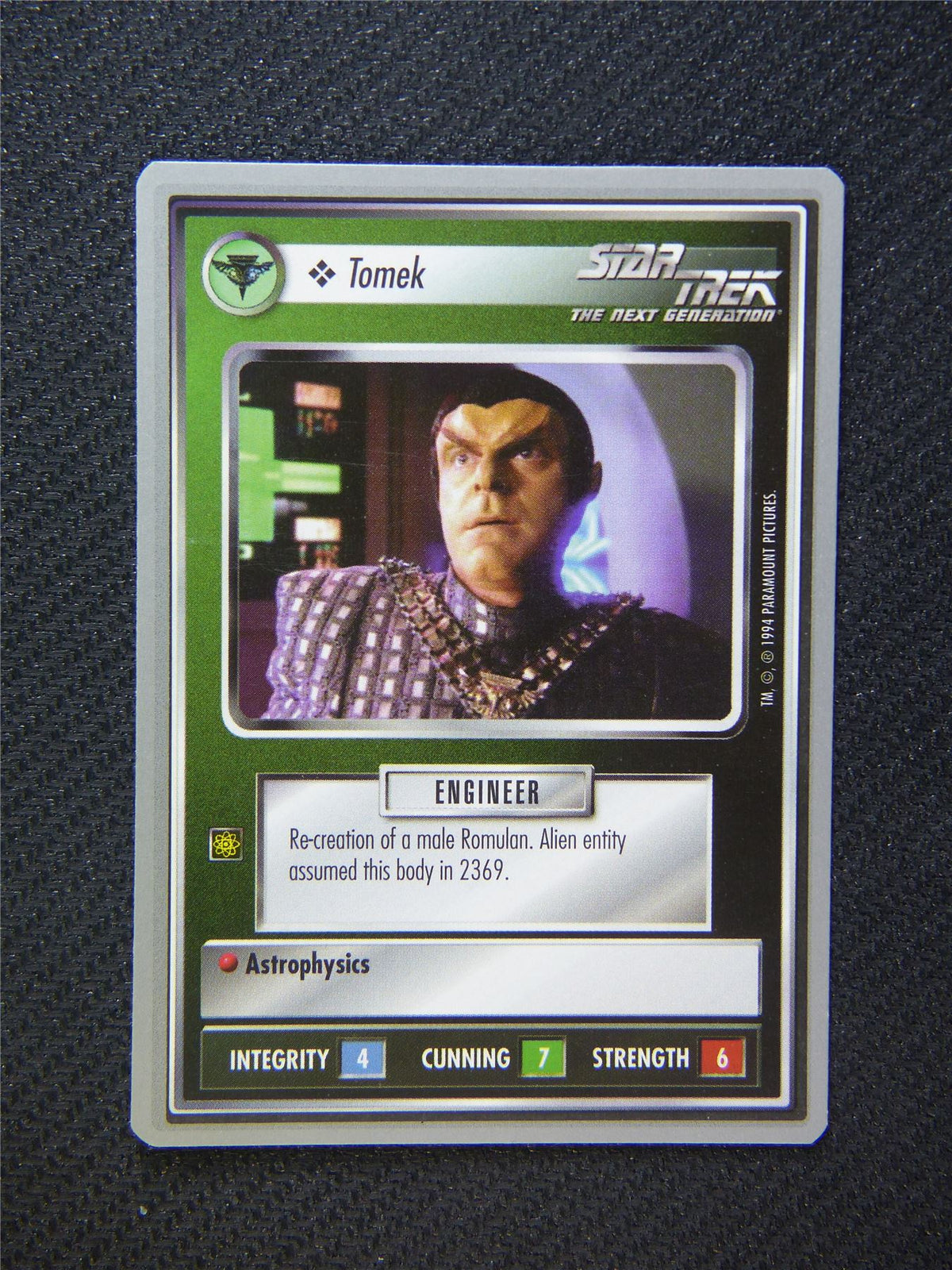 Tomek - Star Trek Silver Border Card Decipher #2C2