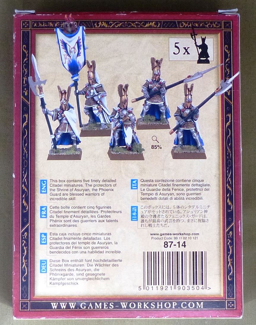 High Elf Phoenix Guard Command Classic Metal - High Elves - Warhammer Old World #6X5