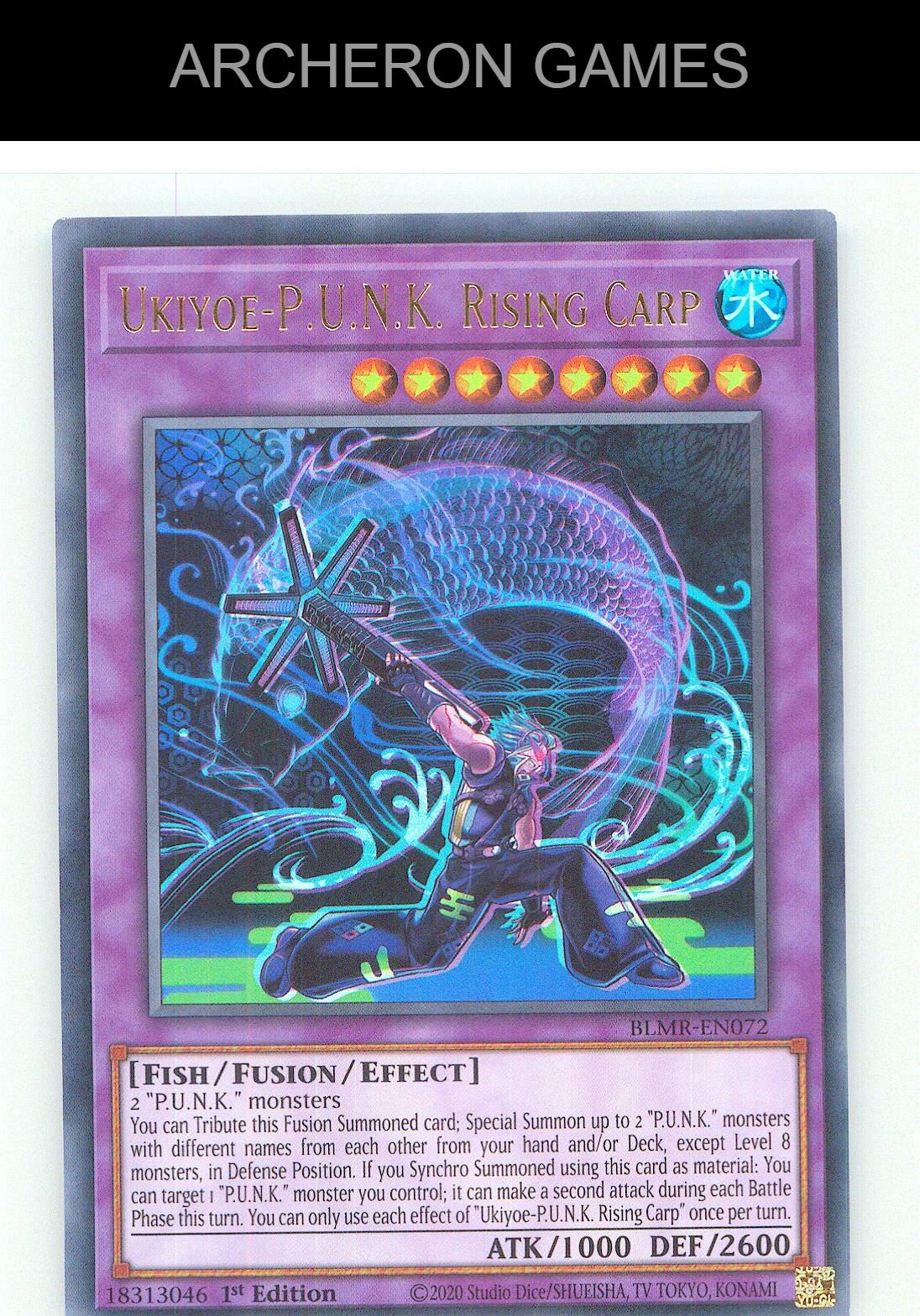 Ukiyoe-P.U.N.K. Rising Carp Ultra Rare YUGIOH Card 1st Edition