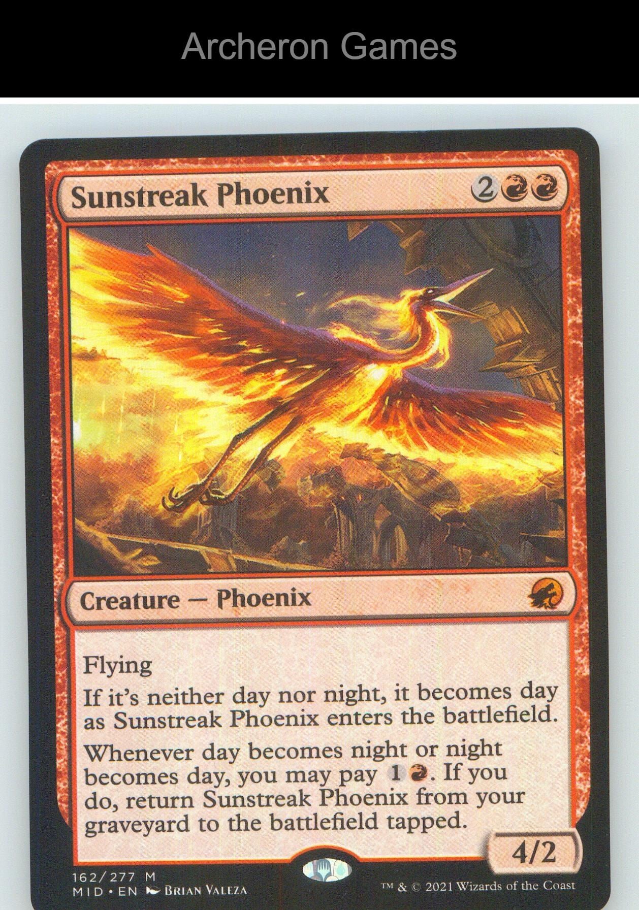 Sunstreak Phoenix MID 162 Mythic MTG Card NM/EX+