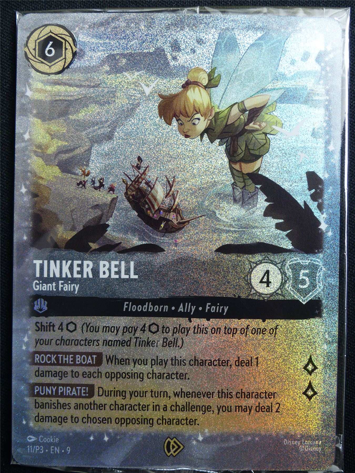 Tinker bell Giant Fairy 11/P3 Foil sealed - Lorcana Card #312