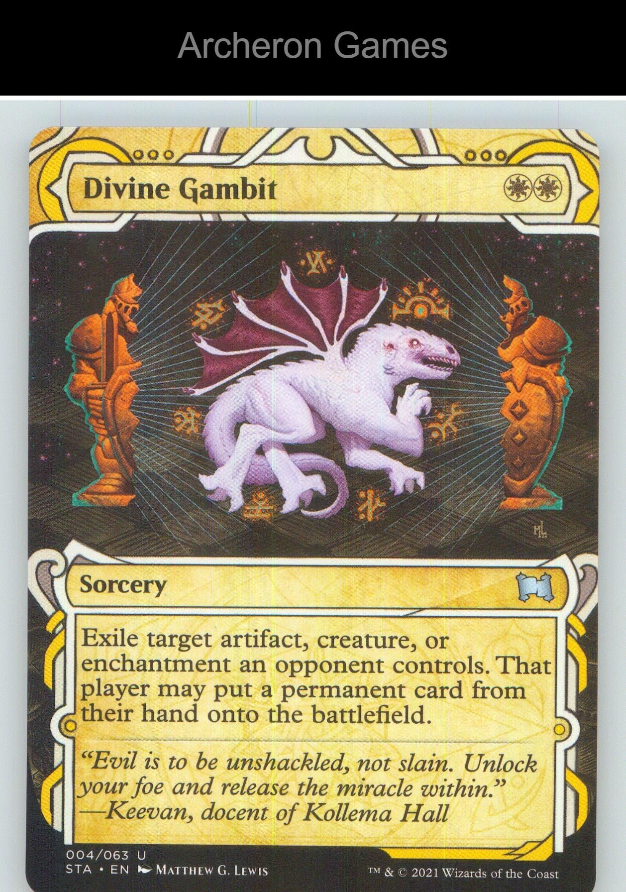 Divine Gambit (Foil Etched) STA 4 UC MTG Card NM/EX+