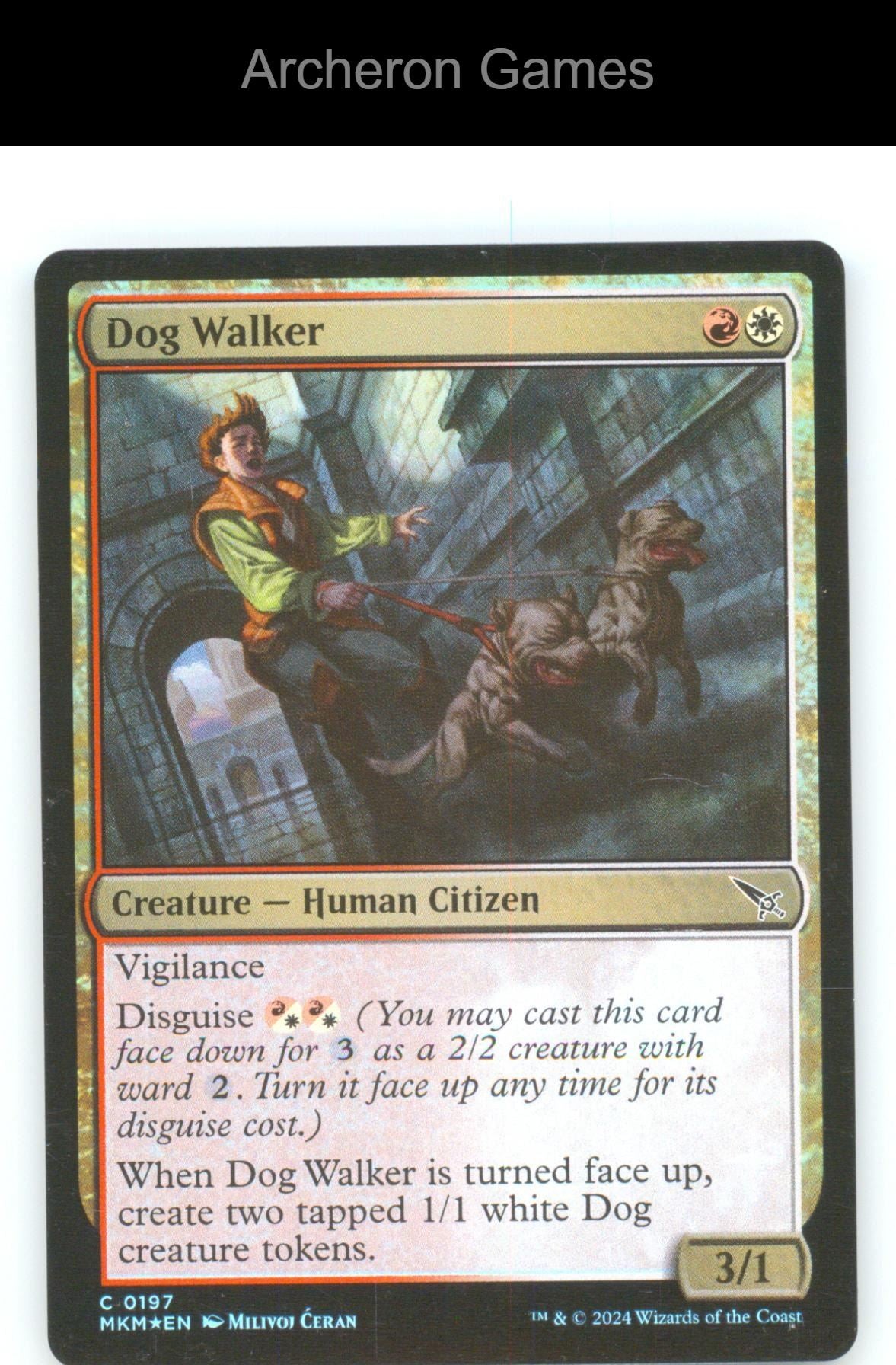 Dog Walker MKM 197 C MTG Card Murders at Karlov Manor Foil