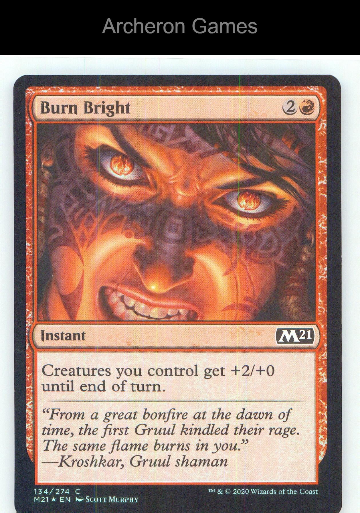 Burn Bright M21 134 C MTG Card NM/EX+ Foil