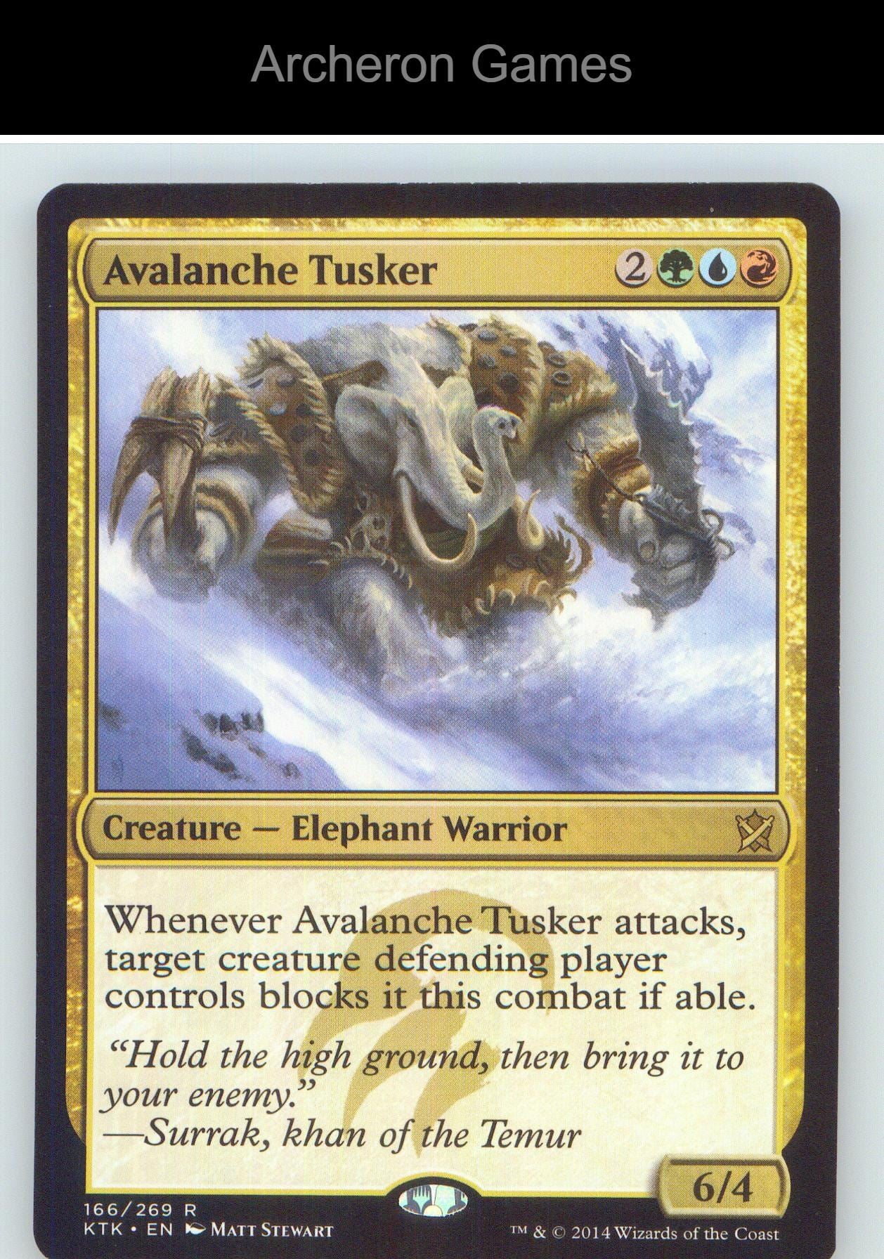 Avalanche Tusker KTK 166 R MTG Card NM/EX+