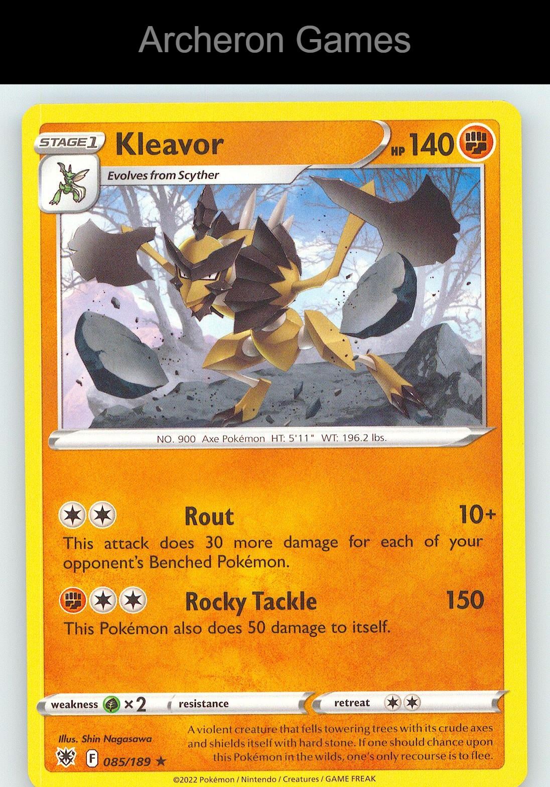 Pokemon Card Kleavor ASR 085/189 R Astral Radiance