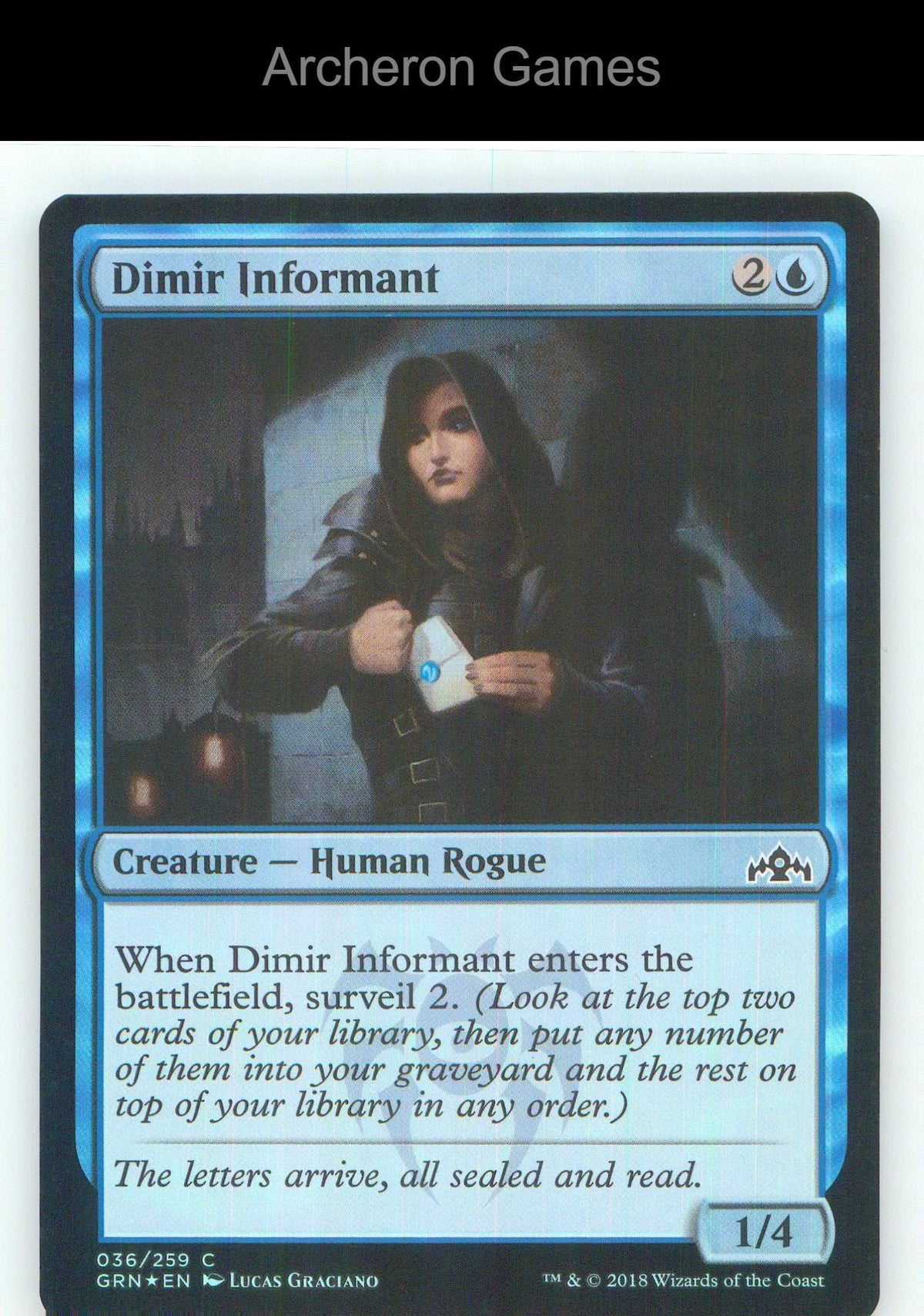 Dimir Informant GRN 36 C MTG Card NM/EX+ Foil