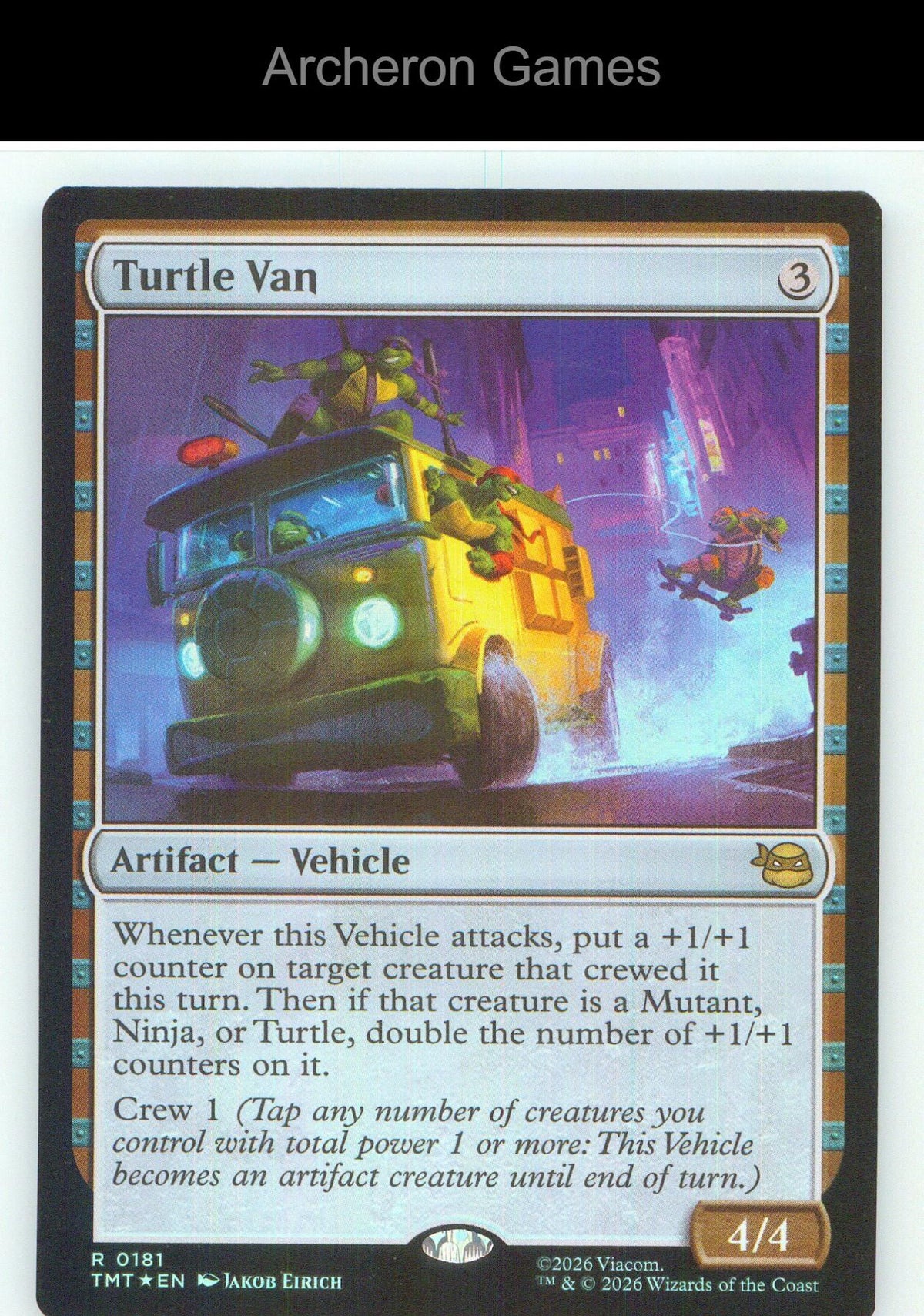 Turtle Van TMT 0181 R MTG Card NM/EX+ Foil