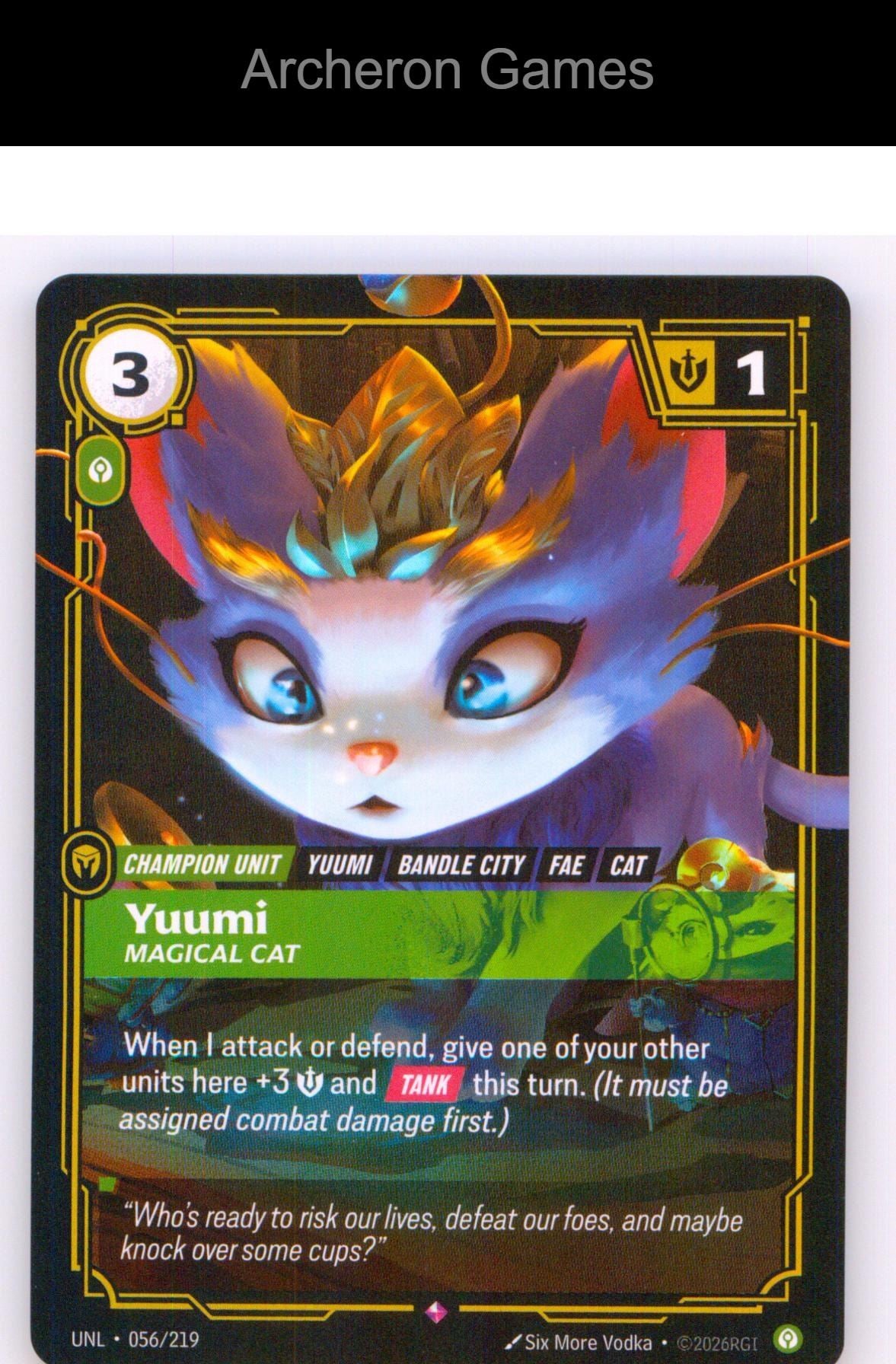 Yuumi - Magical Cat UNL 056/219 R Unleashed Riftbound Card