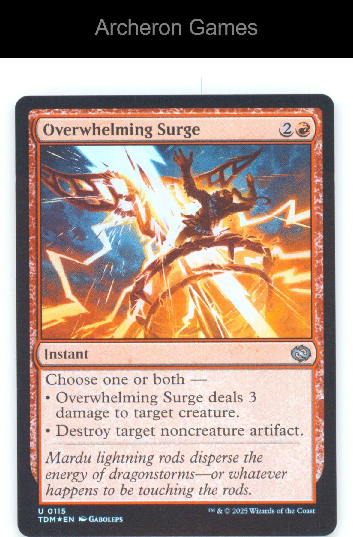 Overwhelming Surge TDM 115 UC MTG Card Tarkir: Dragonstorm Foil