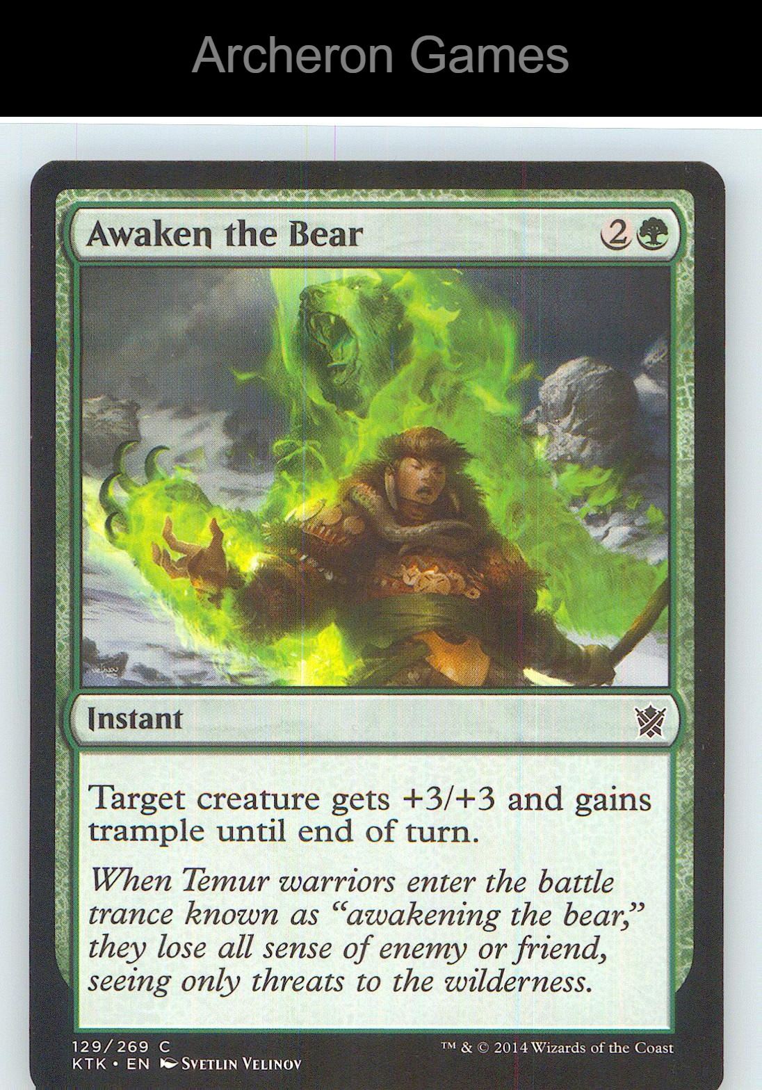Awaken the Bear KTK 129 C MTG Card NM/EX+
