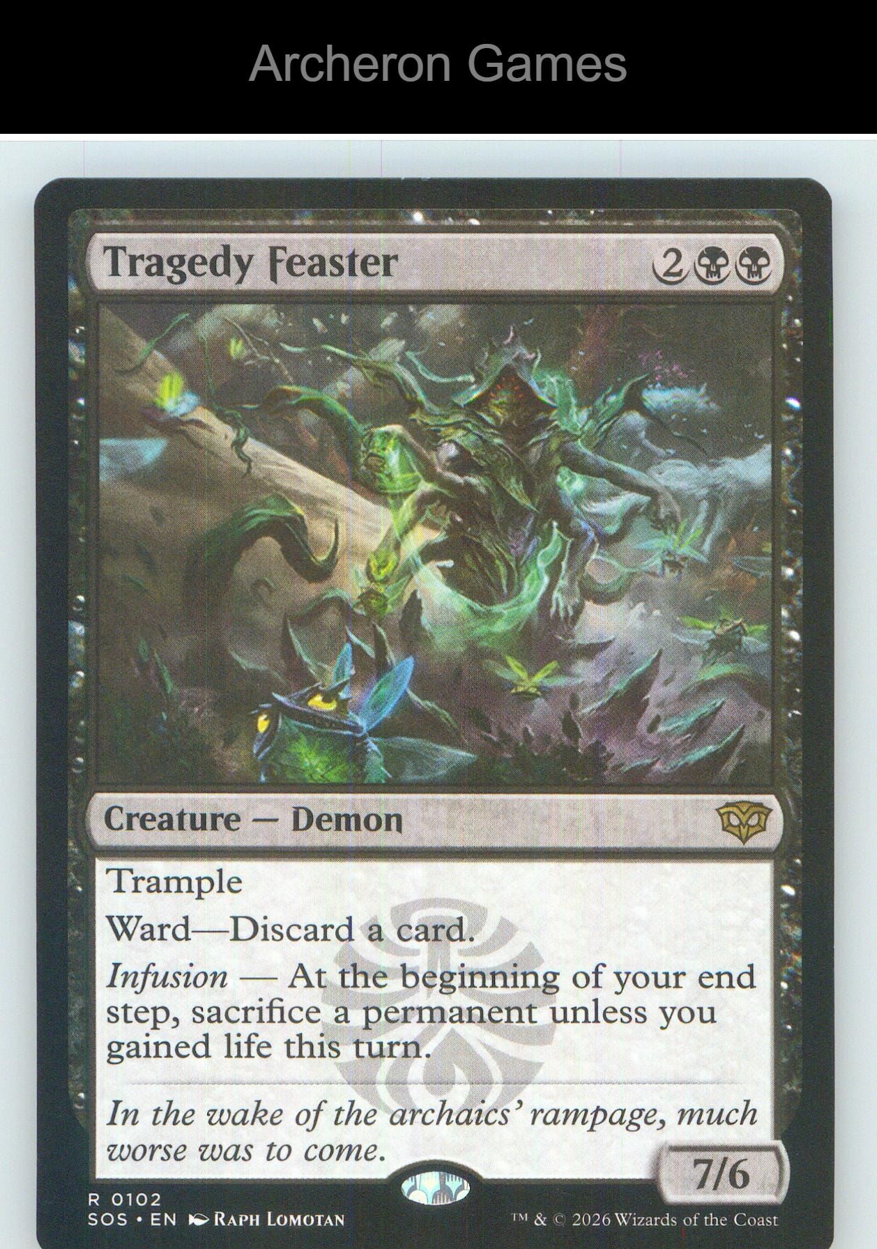 Tragedy Feaster SOS 102 R MTG Card NM/EX+
