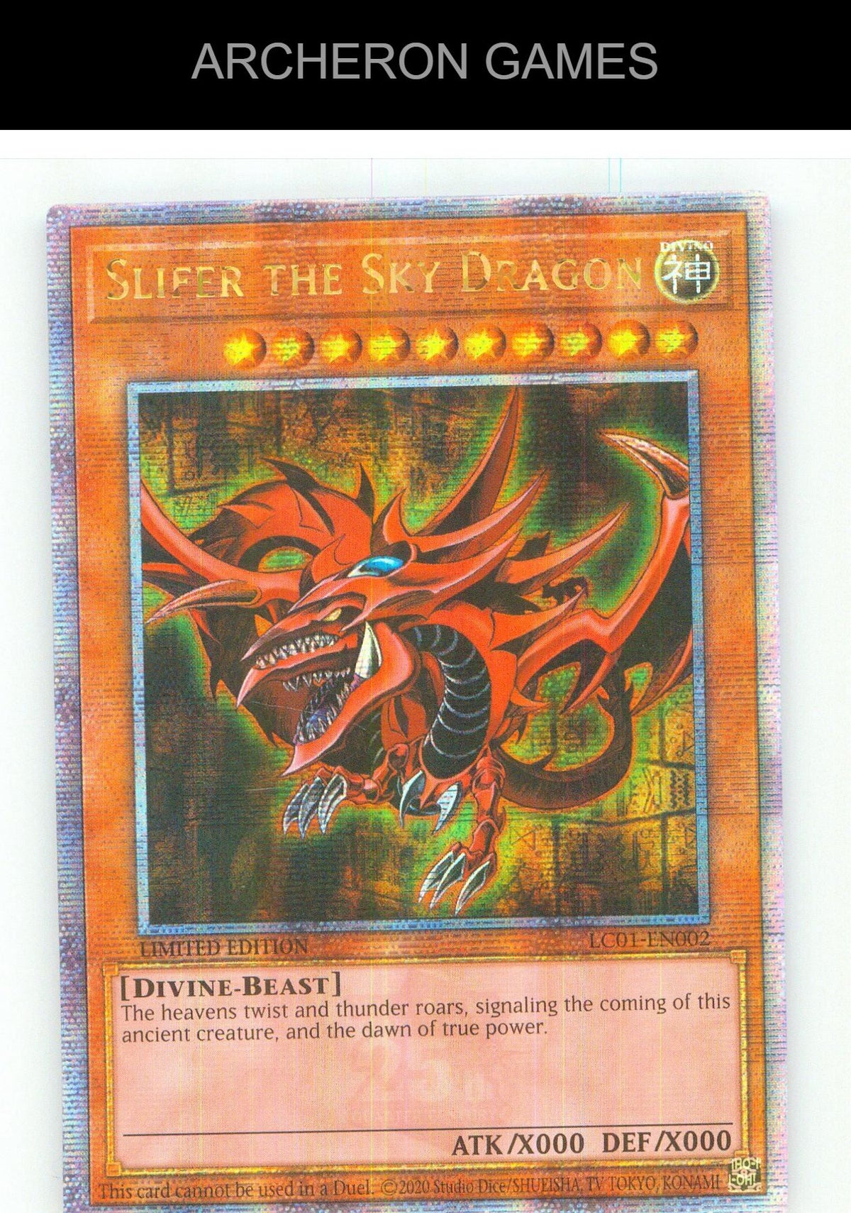 Slifer the Sky Dragon (Quarter Century Secret Rare) YUGIOH Card Limited