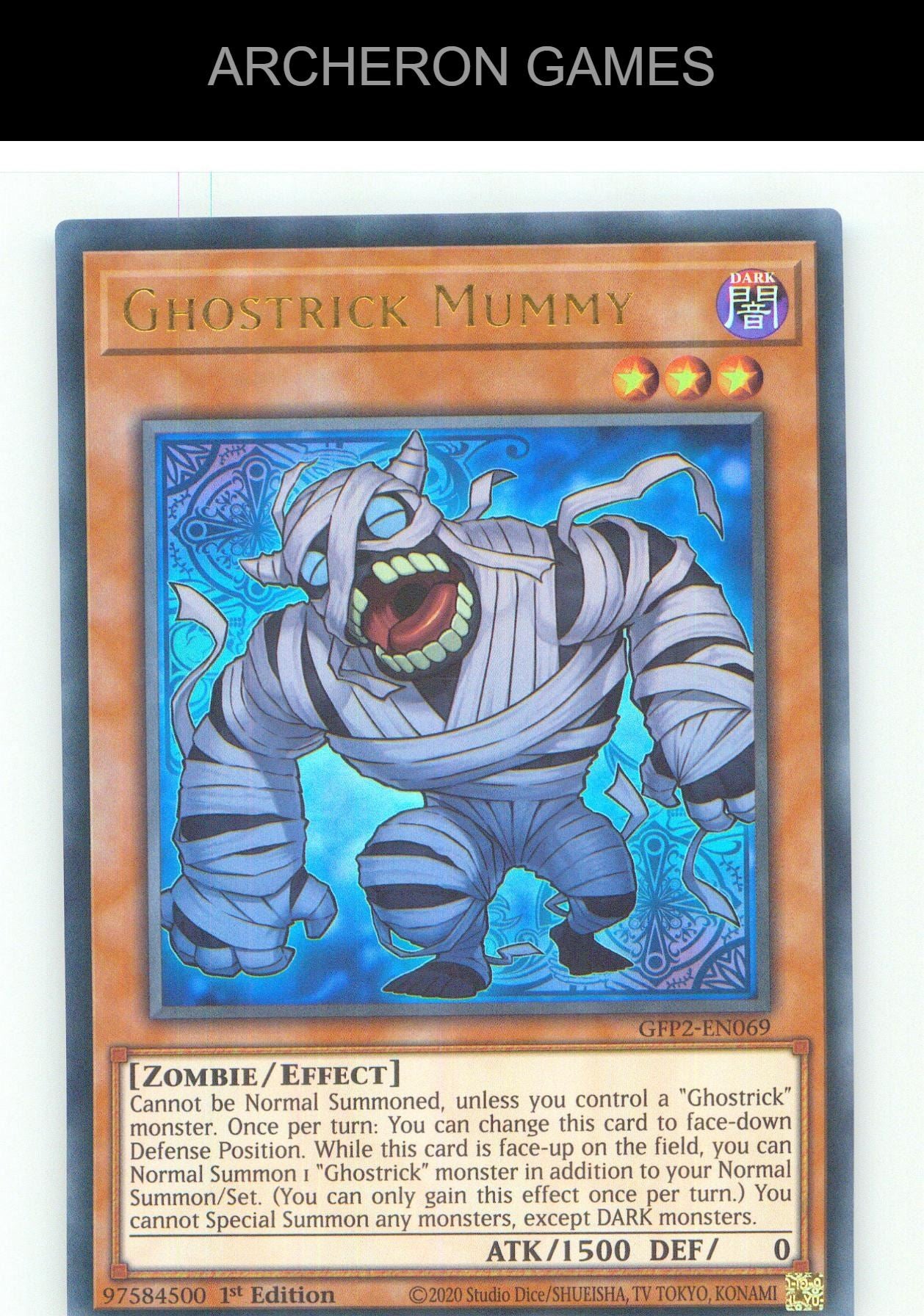 Ghostrick Mummy UR YUGIOH Card 1st Edition