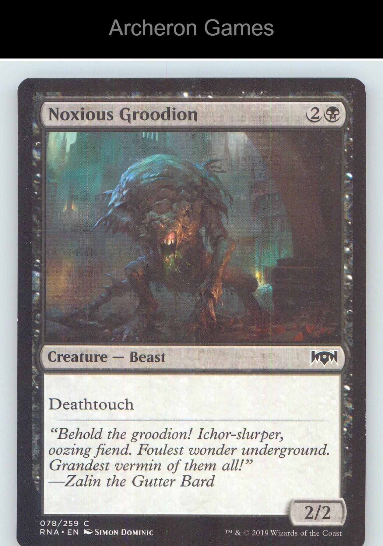 Noxious Groodion RNA 78 C MTG Card NM/EX+