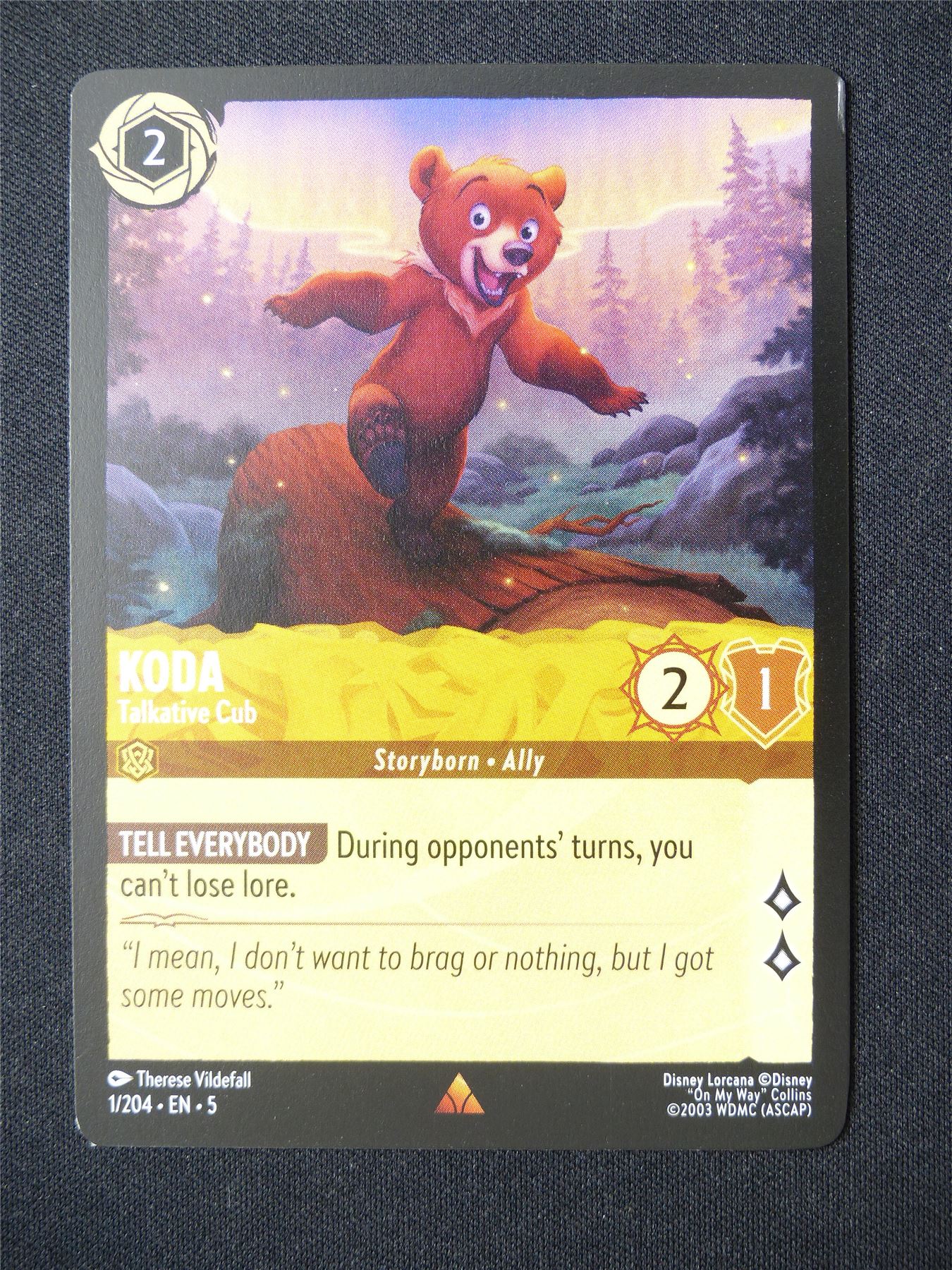 Koda Talktative Cub 1/204 - Lorcana Card #6FQ