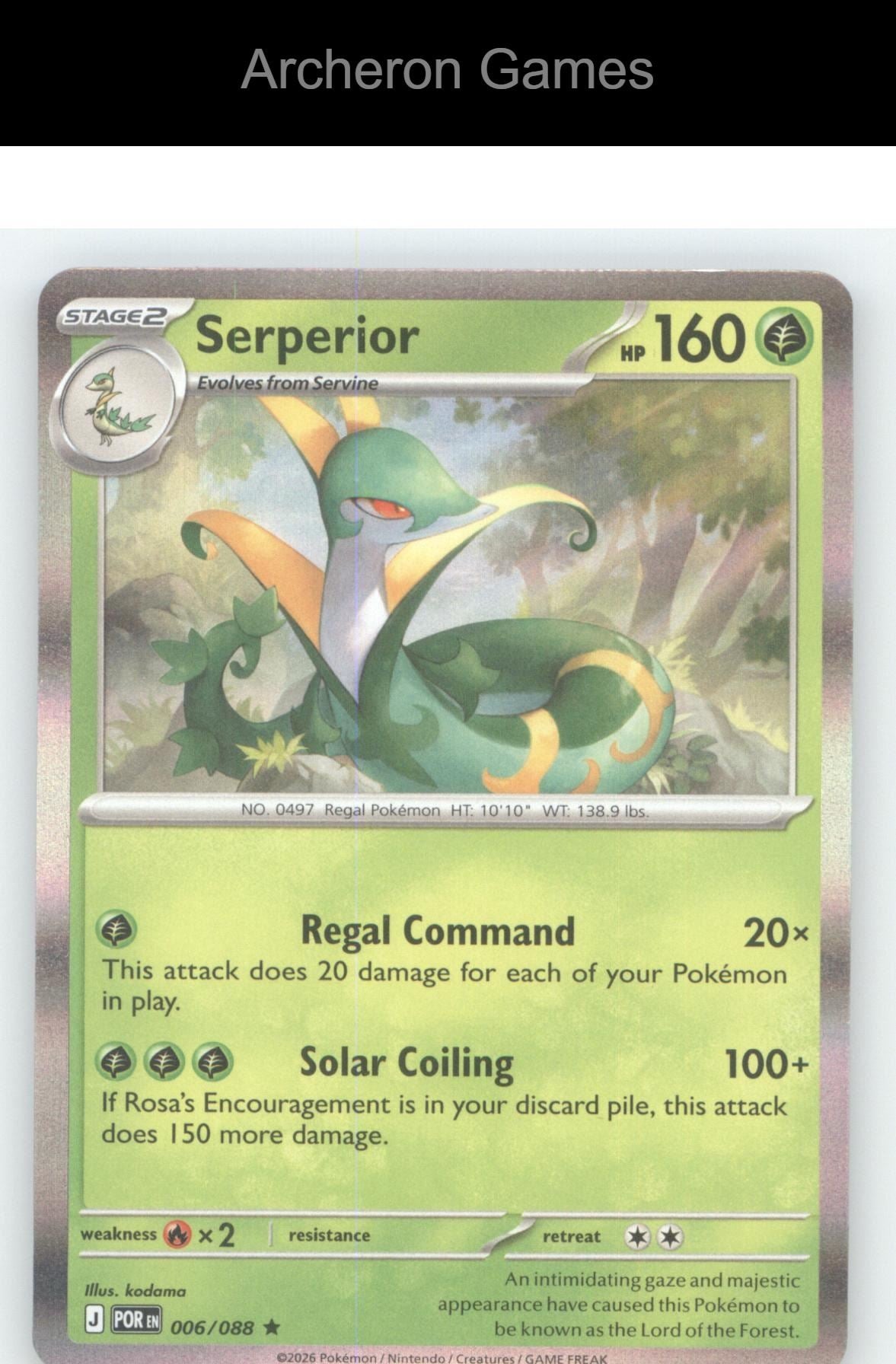 Pokemon Card Landorus ME03 041/088 R Perfect Order Holo