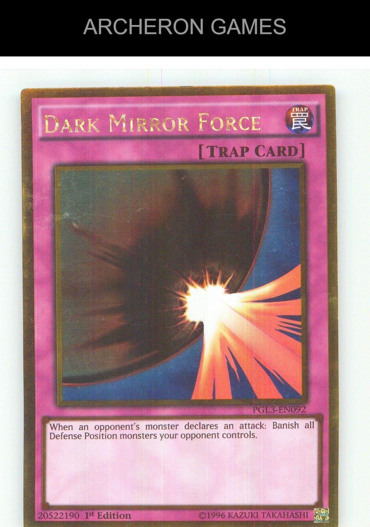 Dark Mirror Force Gold Rare YUGIOH Card 1st Edition