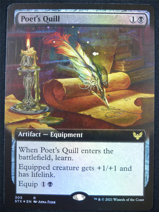 Poet's Quill Extended Foil - STX - Mtg Card #1CG