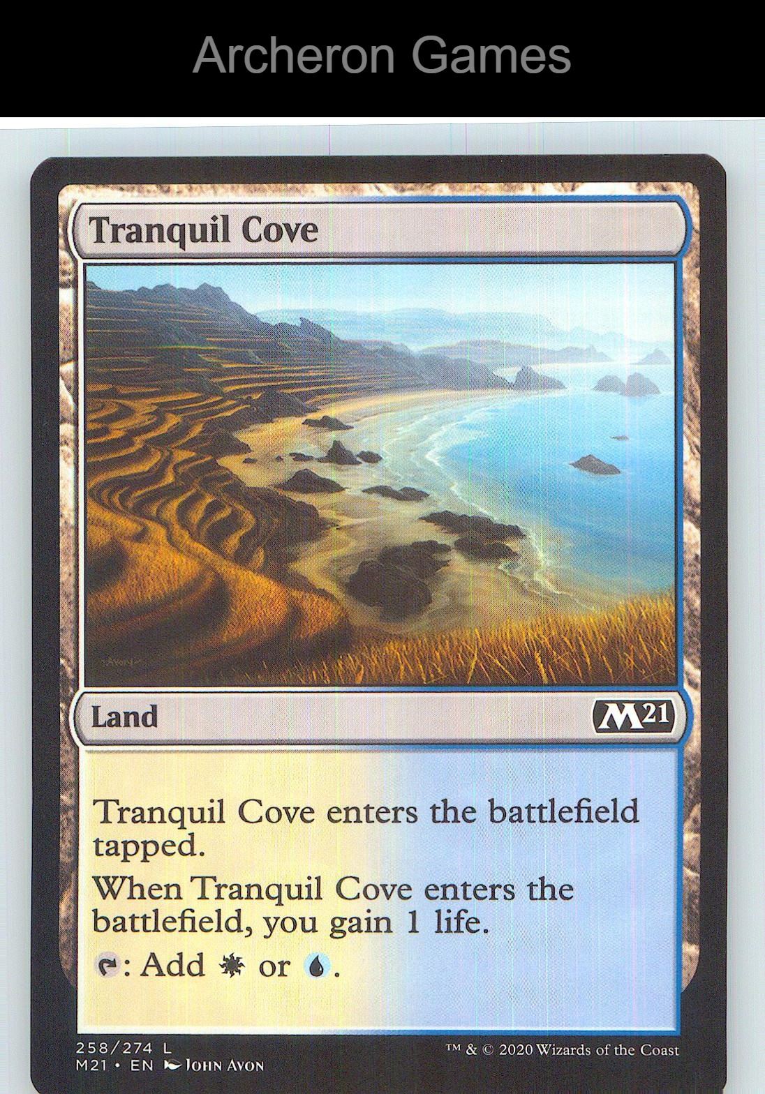 Tranquil Cove M21 258 Land MTG Card NM/EX+