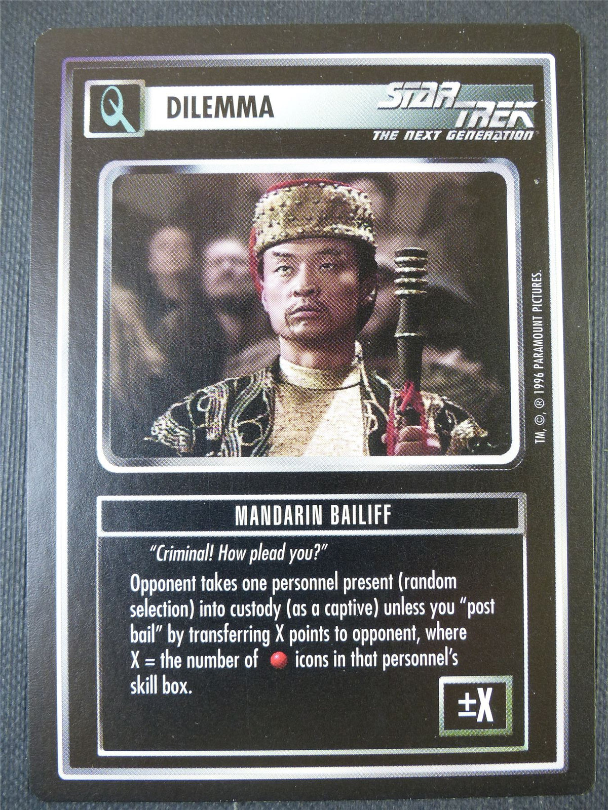Mandarin Bailiff - NG - Star Trek Card #66Z