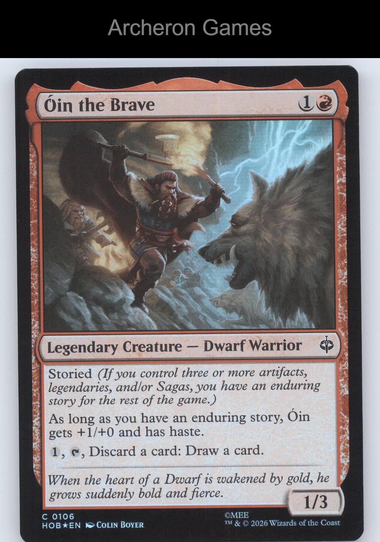Oin the Brave HOB 106 C MTG Card The Hobbit
