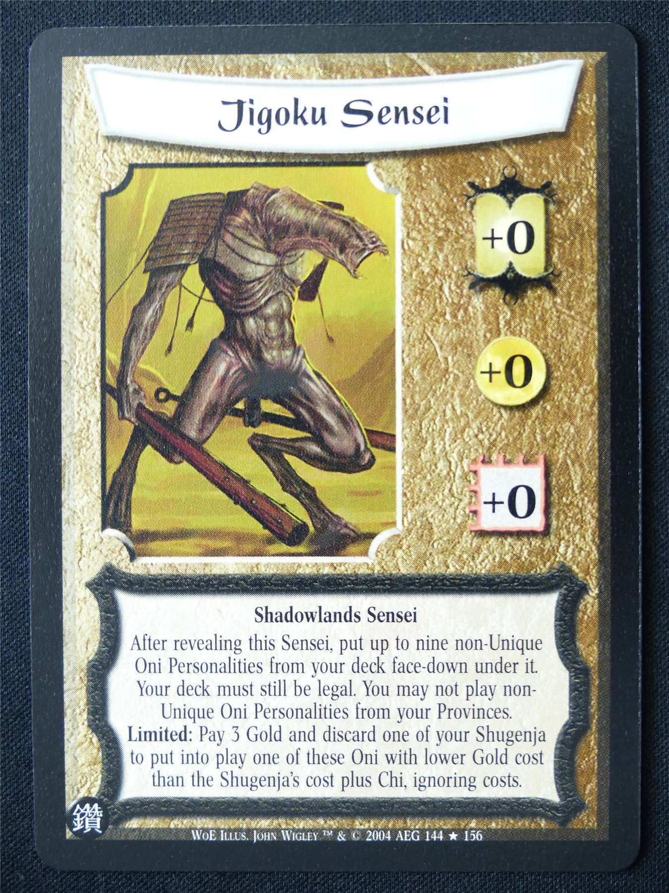 Jigoku Sensei - WoE - Legend of the Five Rings L5R Card #VF