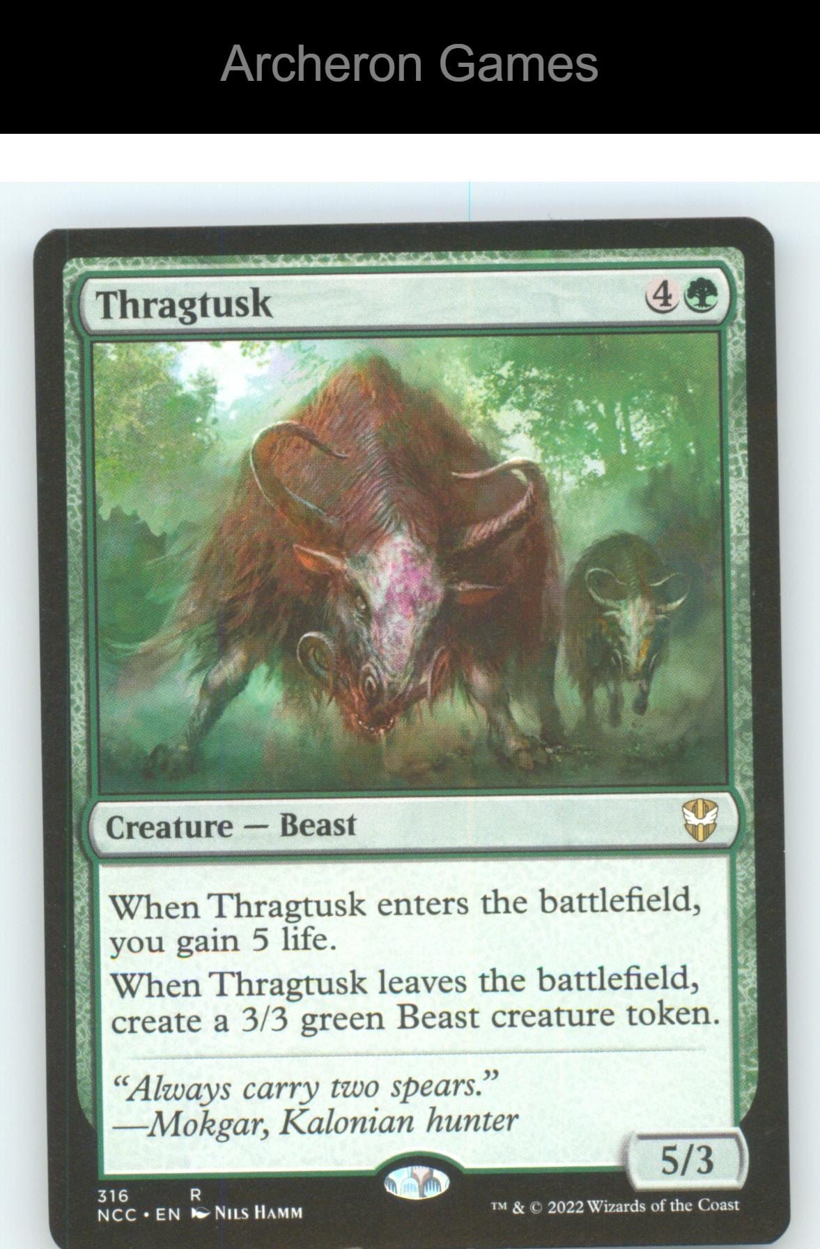 Thragtusk NCC 316 R MTG Card NM/EX+