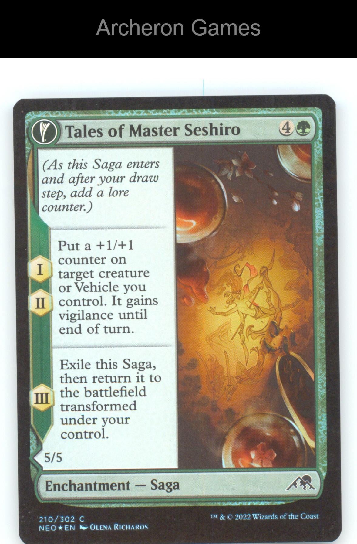 Tales of Master Seshiro NEO 210 C MTG Card Kamigawa: Neon Dynasty Foil