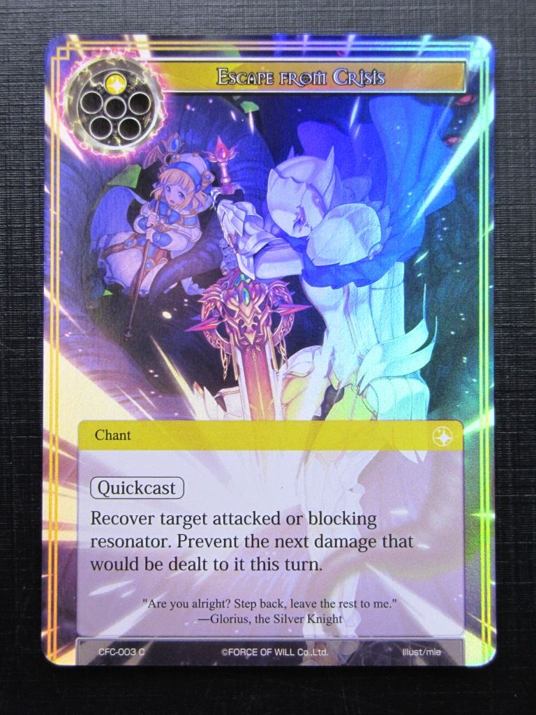 Force of Will Cards: ESCAPE FROM CRISIS FOIL # 22H46