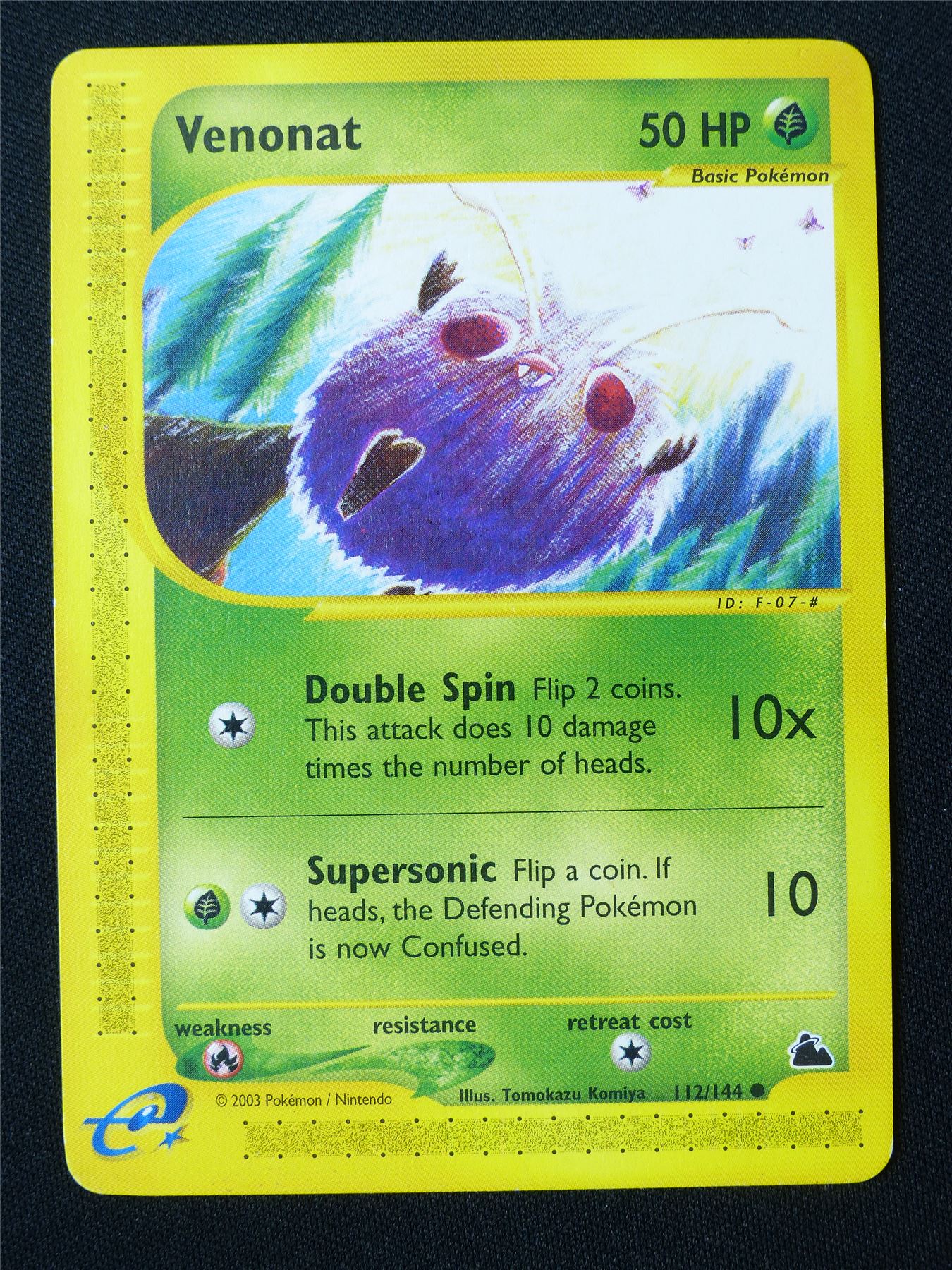 pokemon card venonat Venonat 112/114 Skyridge LP